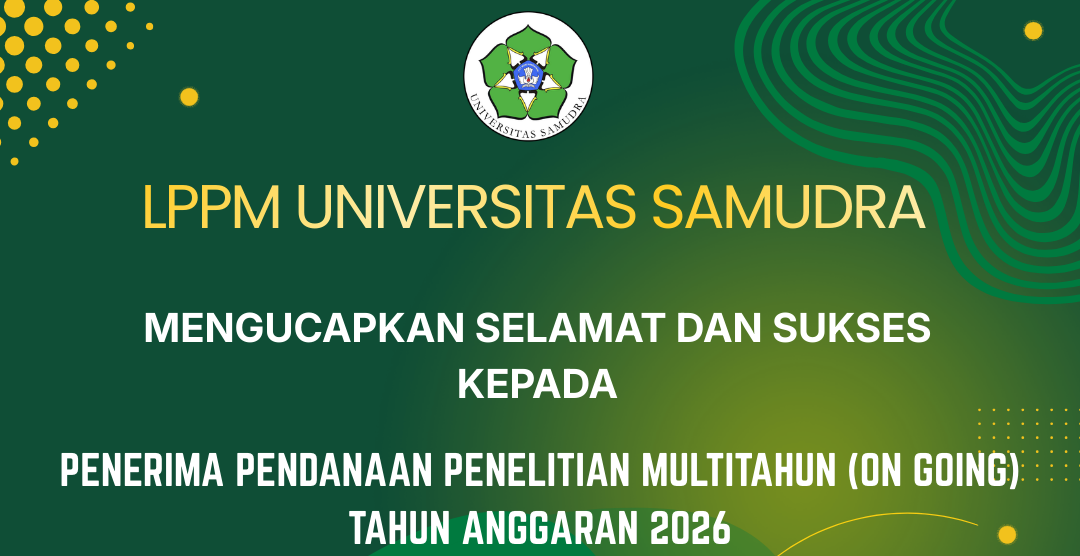 Selamat dan Sukses kepada Penerima Pendanaan Penelitian MultiTahun (On Going) Tahun Anggaran 2026