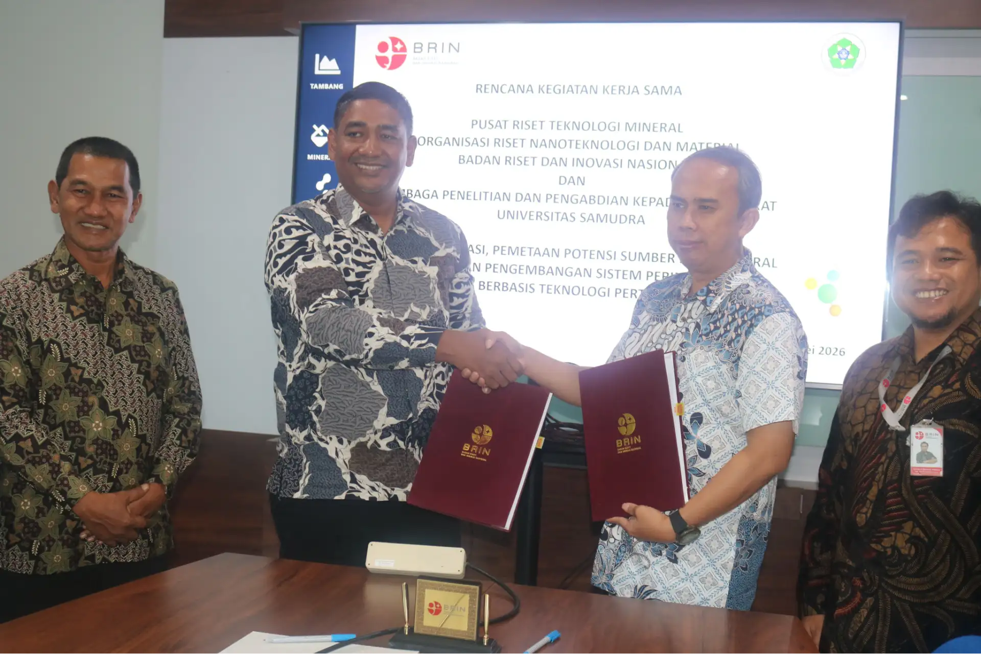 BRIN dan Universitas Samudra Kerja Sama Riset Mineral dan Mitigasi Bencana